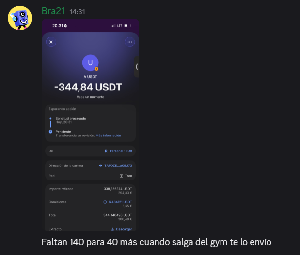 Prueba de transacción de cliente 1